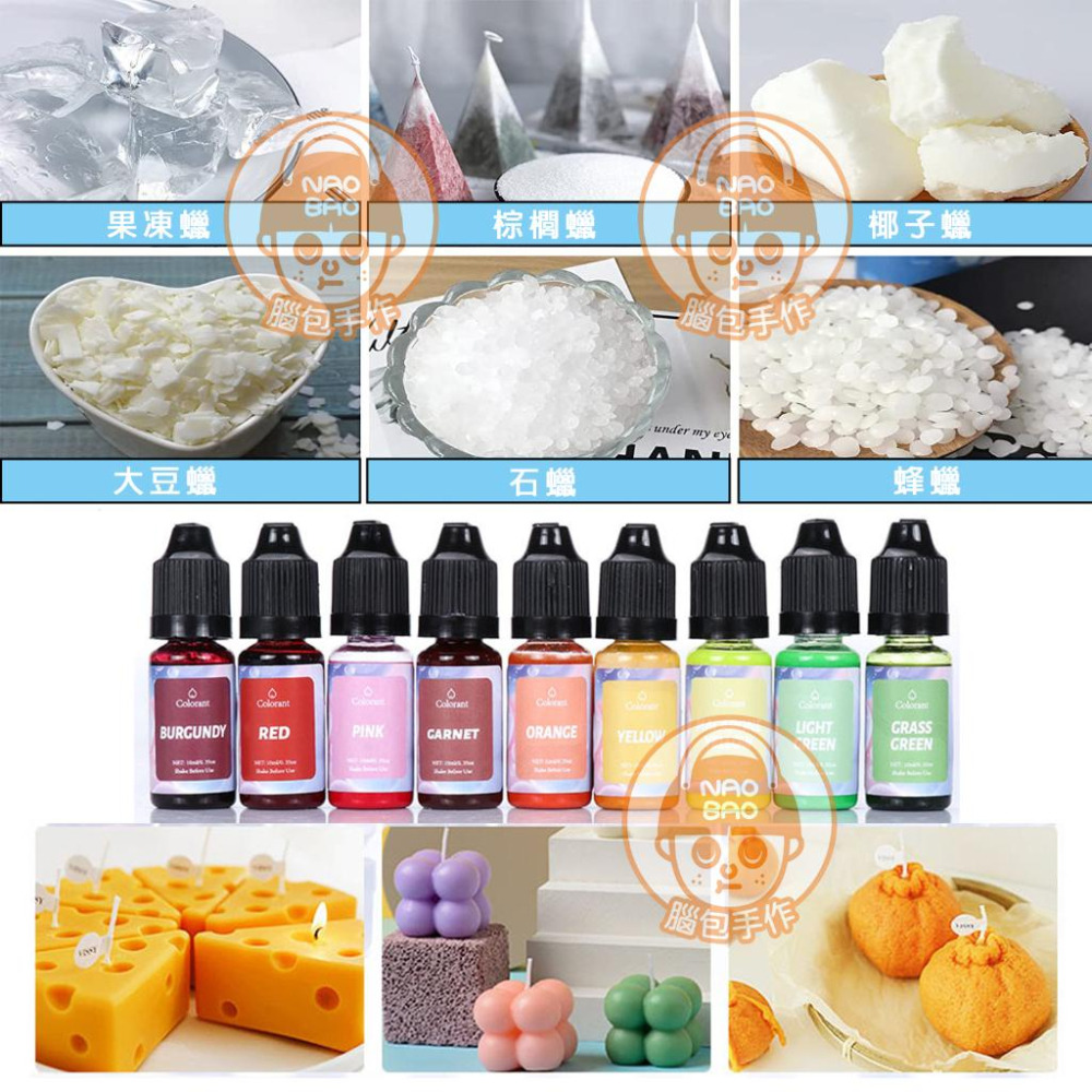 【腦包手作】全套 30色蠟燭色精 手工皂色精 著色劑 色精 顏料-細節圖3