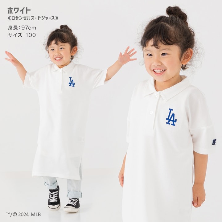 🇯🇵日本chil2 MLB短袖POLO洋裝 連身裙 兒童/女童 官網代購＊預購＊-細節圖4