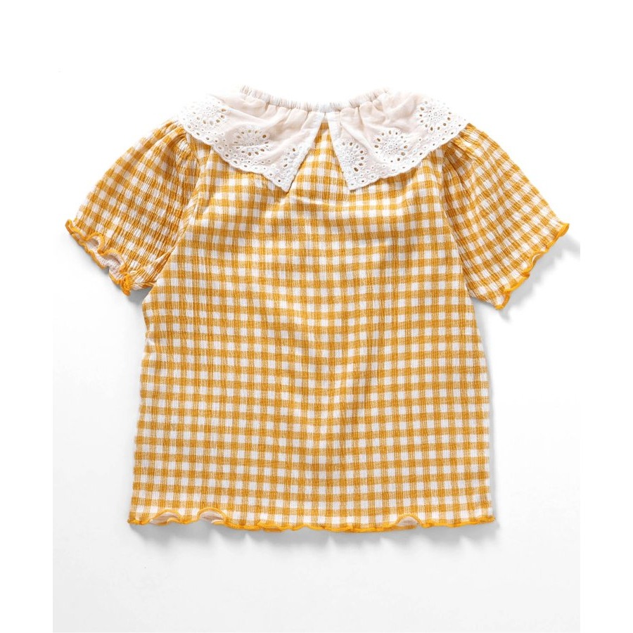 🇯🇵日本Apr 抽摺蕾絲領Ｔ恤  兒童/女童 官網代購＊預購＊-細節圖7