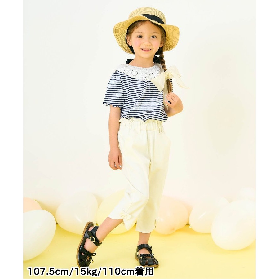 🇯🇵日本Apr 抽摺蕾絲領Ｔ恤  兒童/女童 官網代購＊預購＊-細節圖10