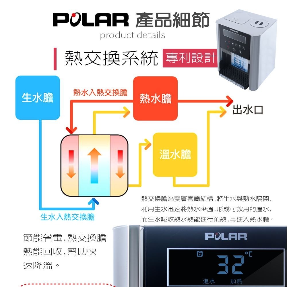 【POLAR 普樂】定溫型溫熱開飲機 PL-803-細節圖9