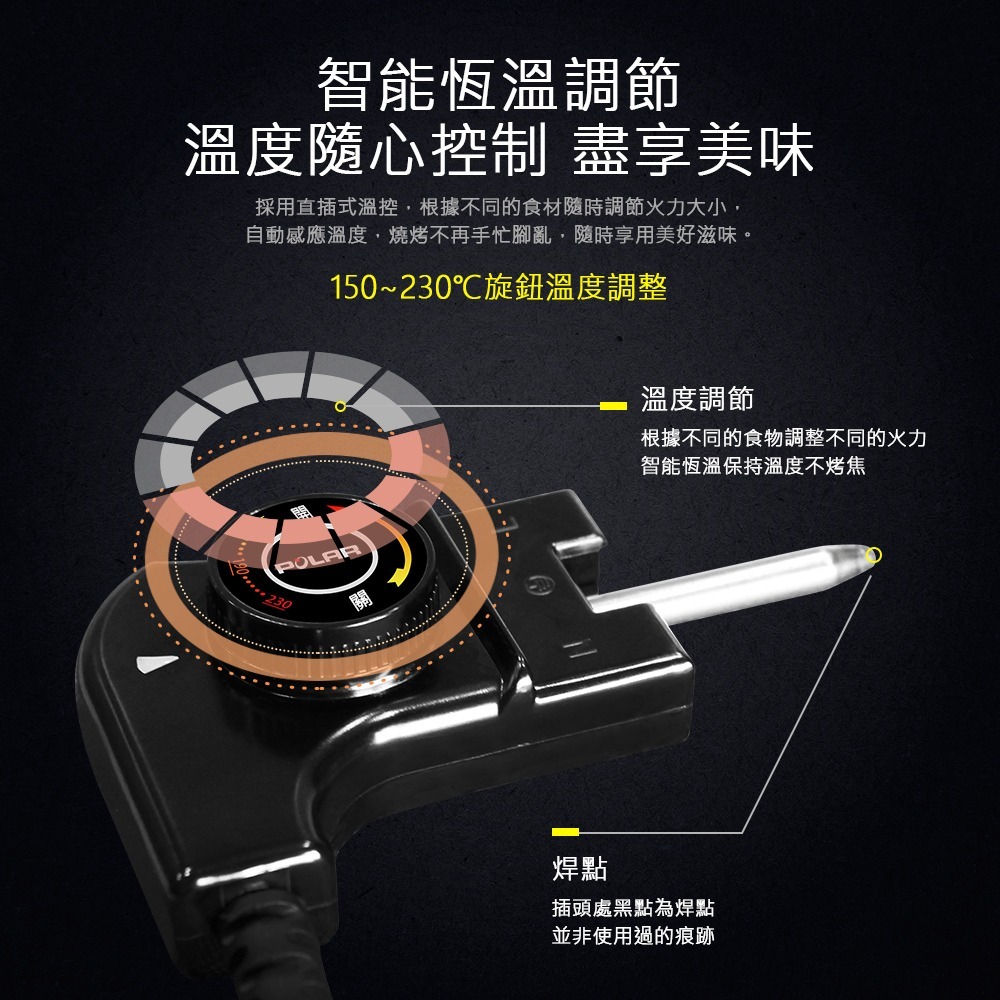 【POLAR 普樂】陶瓷不沾電烤盤 PL-1506-細節圖5