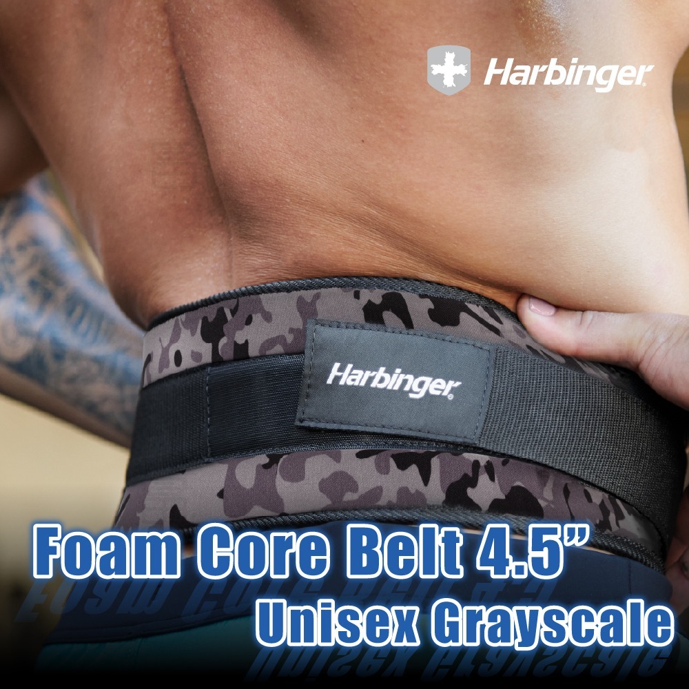 【總代理公司貨】Harbinger FoamCoreBelt4.5＂UnisexGrayscale專業健身腰帶-灰迷彩-細節圖2