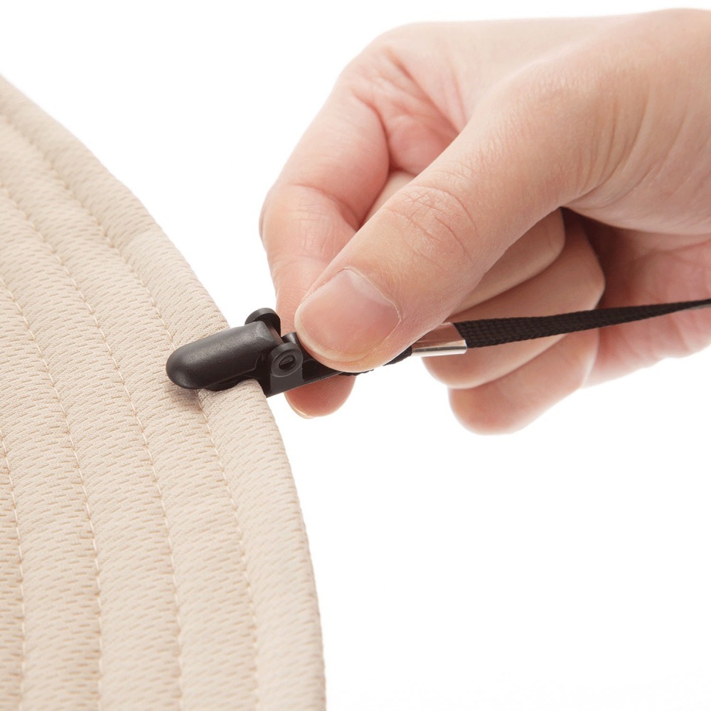 現貨💖日本 帽子防落夾 3way 多功能 防吹落帽繩夾 可調式 可拆 帽繩夾 防風吹落 帽繩夾 帽夾-細節圖5