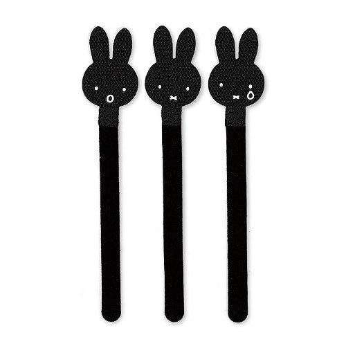 🔥日本 miffy 米飛兔 米菲兔 魔鬼氈 充電線收納 收納 收納帶 束口帶 集線器 束線 電線捲線器 集線帶 一組3-細節圖4