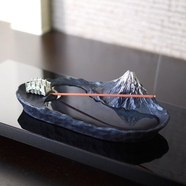 現貨🔥日本製 正版 銀雅堂 富士山 香立 線香架 線香盤 線香座-規格圖7