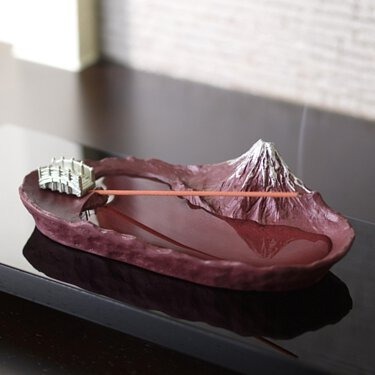 現貨🔥日本製 正版 銀雅堂 富士山 香立 線香架 線香盤 線香座-規格圖7