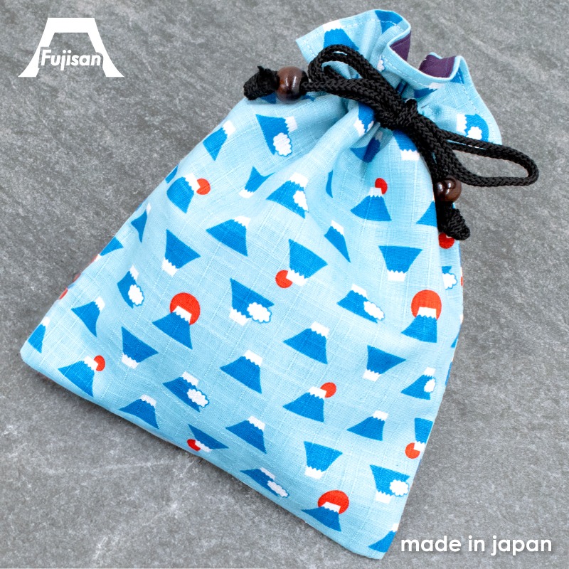 🔜現貨🔜日本 富士山 束口袋 日式和風 束袋 小物袋 收納袋 萬物袋 抽繩袋-細節圖2