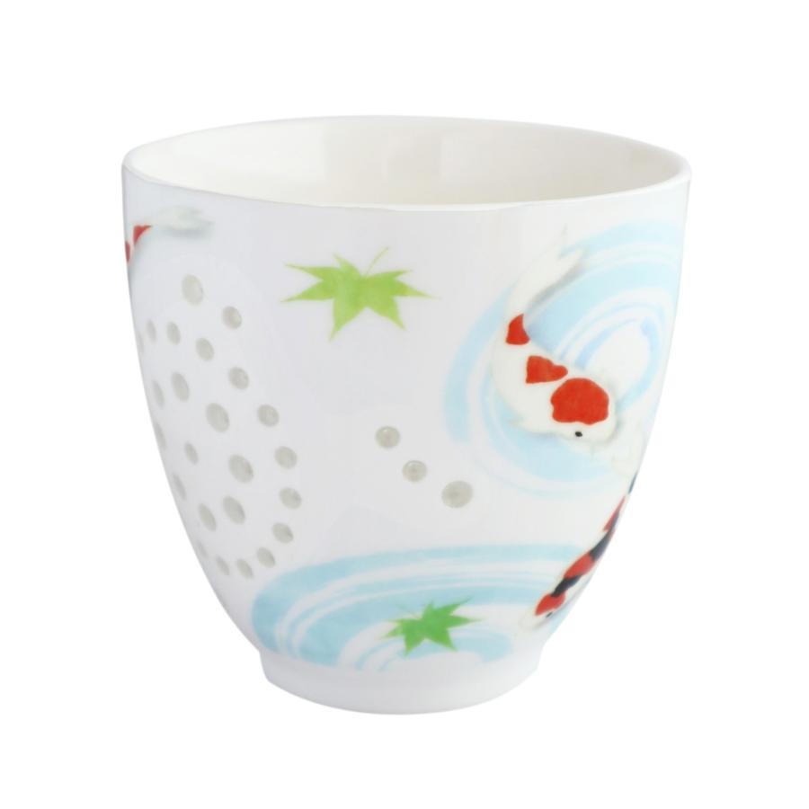 🔜現貨🔜日本 Iroakari 湯吞杯 錦鯉 富士山 五重塔 200ml 盒裝 茶杯 會透光的杯子 透明釉 職人手作-細節圖3