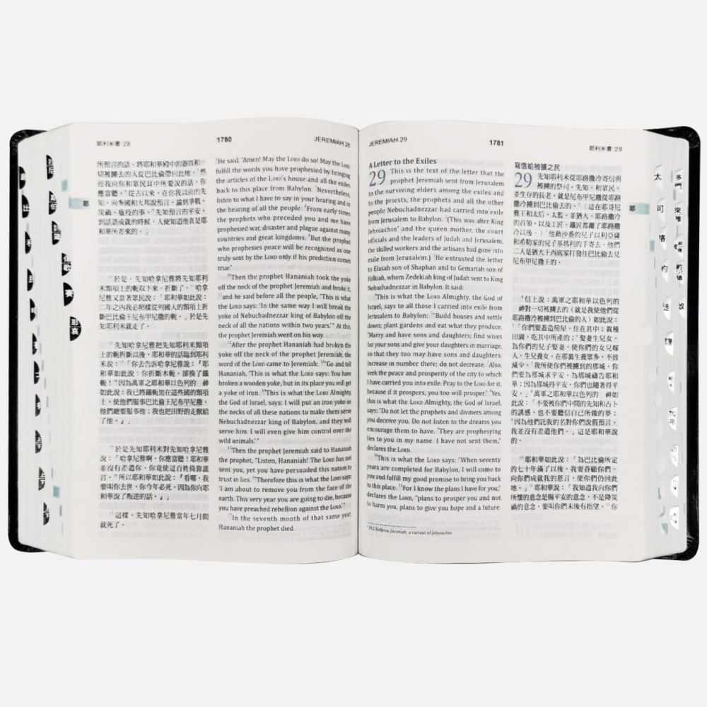 【中英對照聖經】(白/黑)皮面索引_7系列中英聖經(NIV/和合本) 共兩款 可加購書套-細節圖7