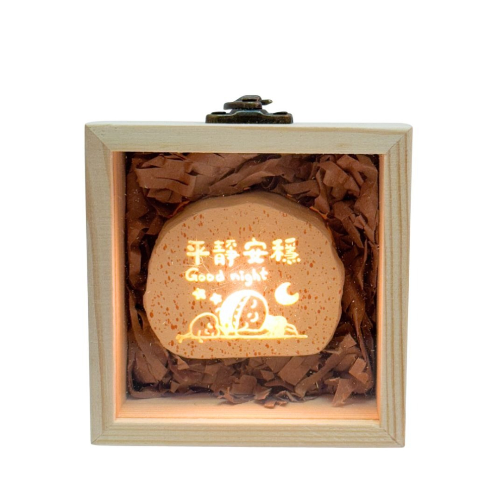 【K市集-基督教禮品】造型石頭燈(木盒) 多款選擇~售完不補-細節圖3