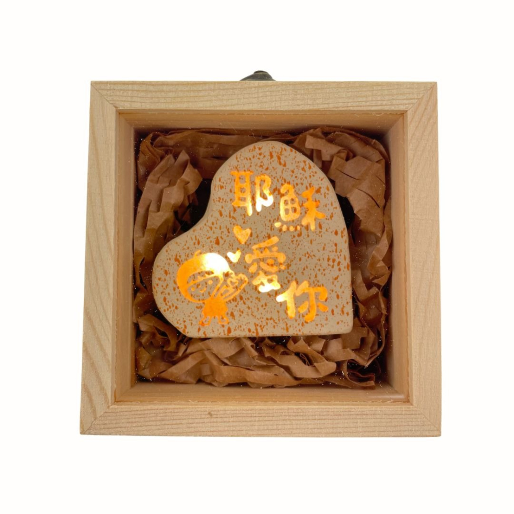 【K市集-基督教禮品】造型石頭燈(木盒) 多款選擇~售完不補-細節圖4