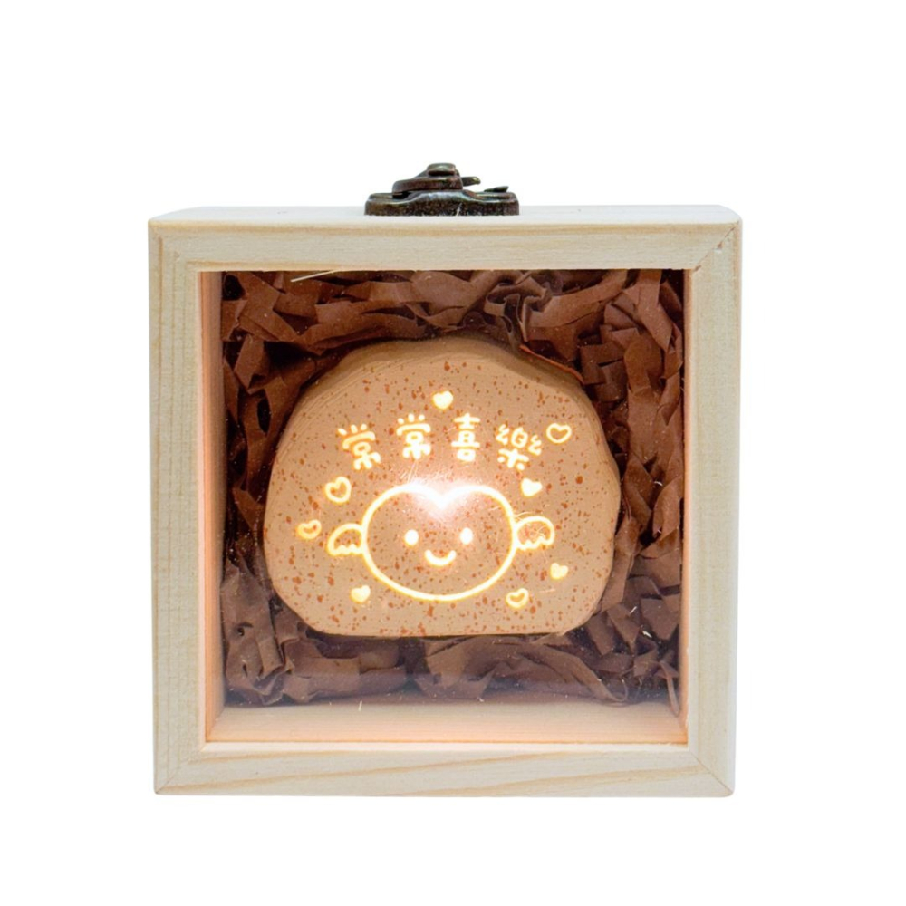 【K市集-基督教禮品】造型石頭燈(木盒) 多款選擇~售完不補-細節圖5