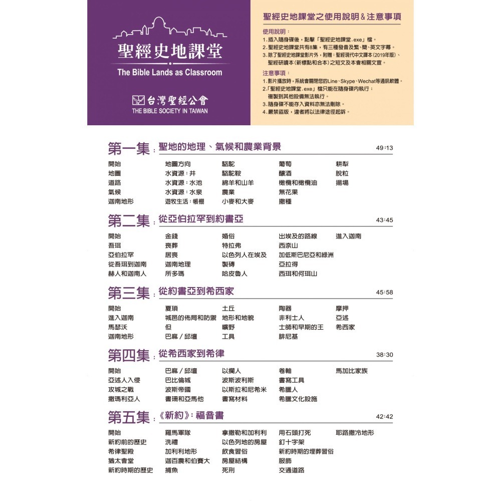 【K市集-基督教聖經】聖經史地課堂USB-細節圖3