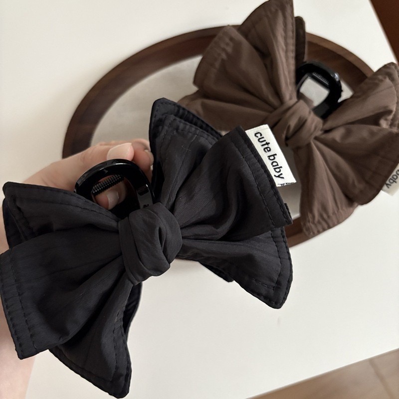 秋冬車布蝴蝶結抓夾/鯊魚夾-細節圖3