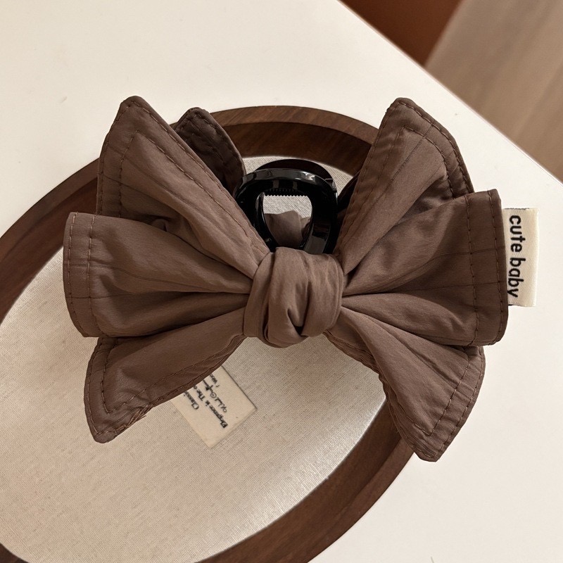 秋冬車布蝴蝶結抓夾/鯊魚夾-細節圖5