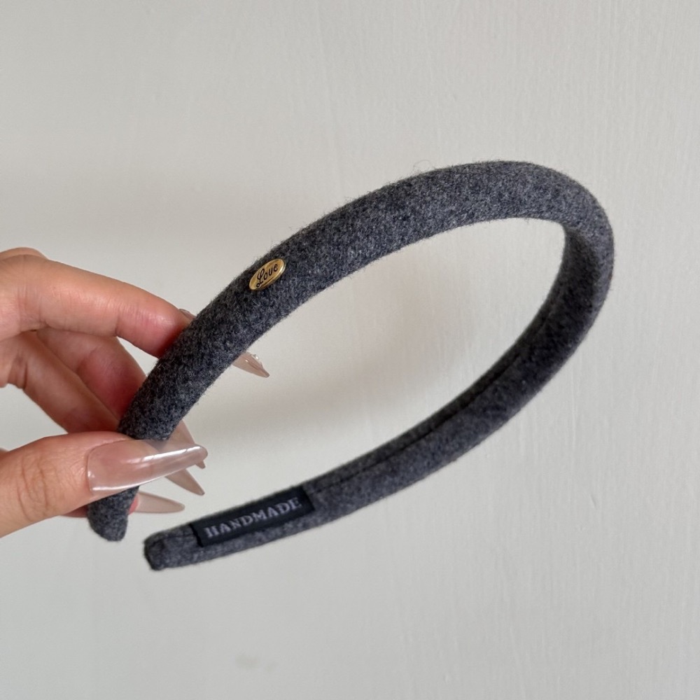 秋冬小金標窄版復古髮箍5色-細節圖6