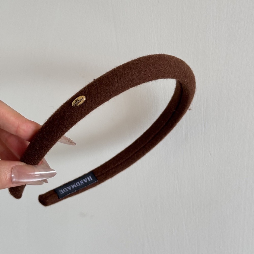 秋冬小金標窄版復古髮箍5色-細節圖7