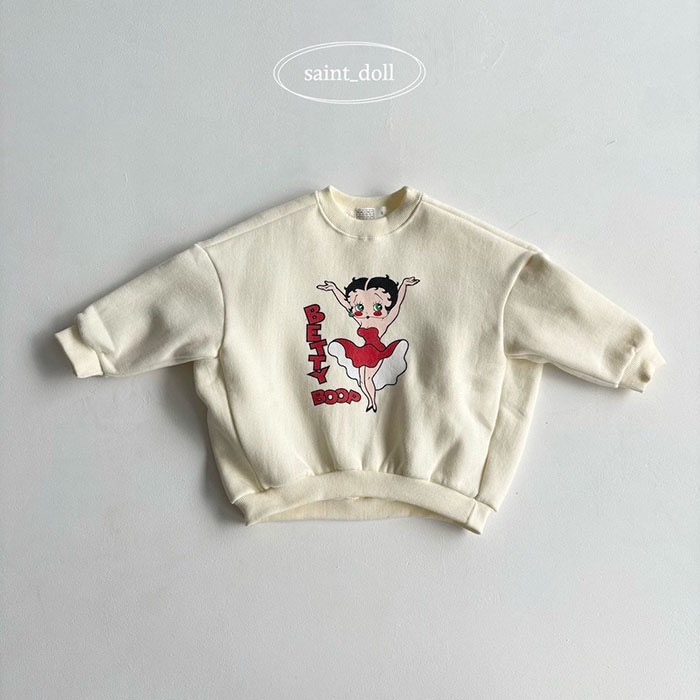 Saintdoll 現貨貝蒂磨毛上衣大學Tee JM大碼-細節圖2