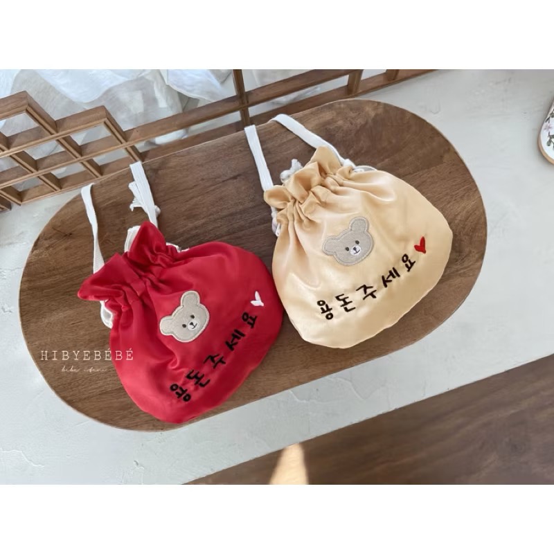 絕版 可愛小熊福袋背包+紅包收納袋-細節圖3