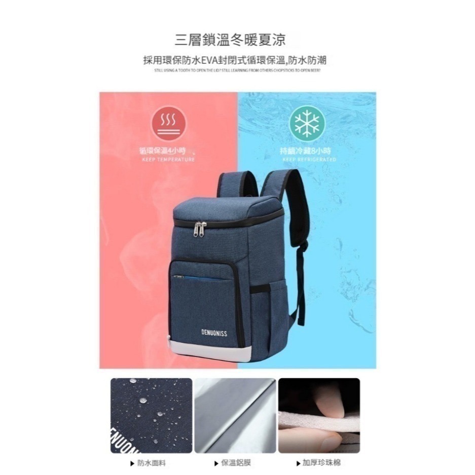 Meow💕加厚 防水 保溫 野餐保冷袋 保溫袋 雙肩保溫包 大容量 防水保冷袋 冰袋-細節圖5