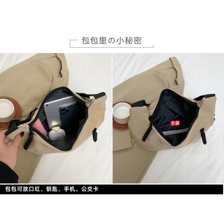 Meow💕通勤大容量單肩包包女 輕量側肩包 側背包 肩背包 斜挎包 休閒百搭托特包韓版腋下包學生書包 斜背包ins-細節圖6