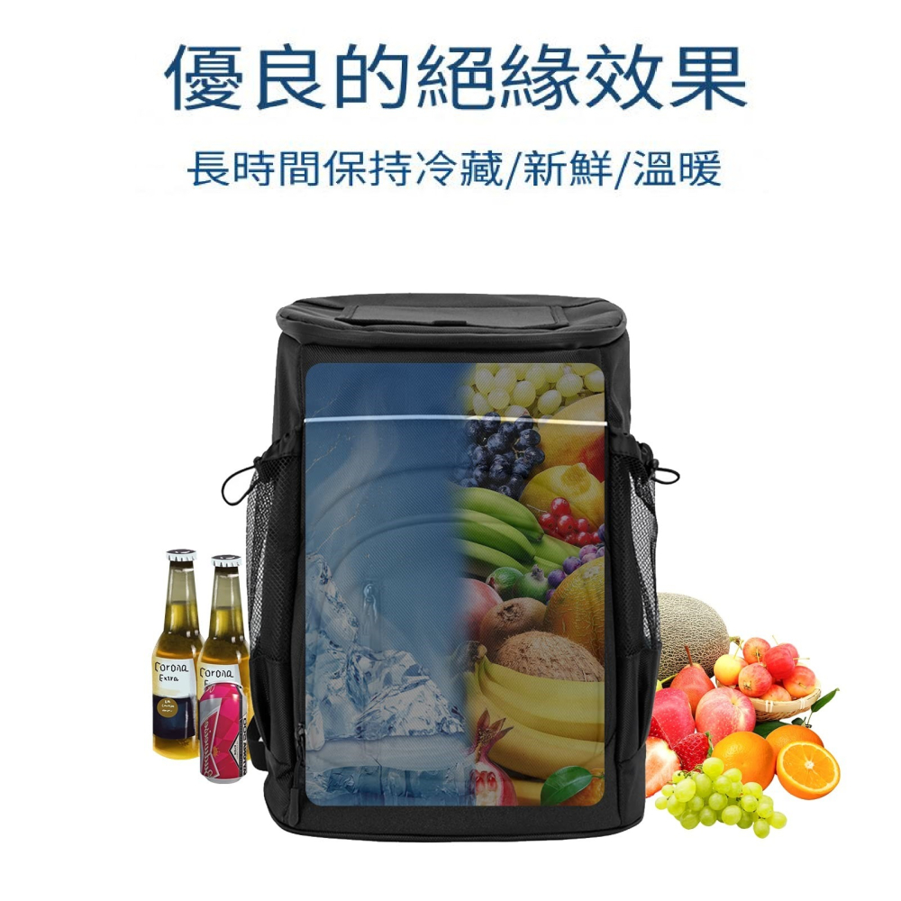 Meow💕30L大容量 加厚 防水 保溫 野餐保冷袋 保溫袋 雙肩保溫包 大容量 防水保冷袋 冰袋-細節圖3