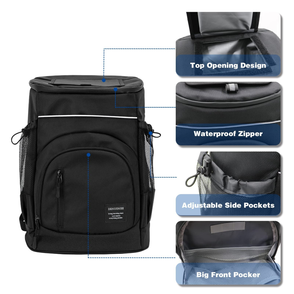 Meow💕30L大容量 加厚 防水 保溫 野餐保冷袋 保溫袋 雙肩保溫包 大容量 防水保冷袋 冰袋-細節圖5