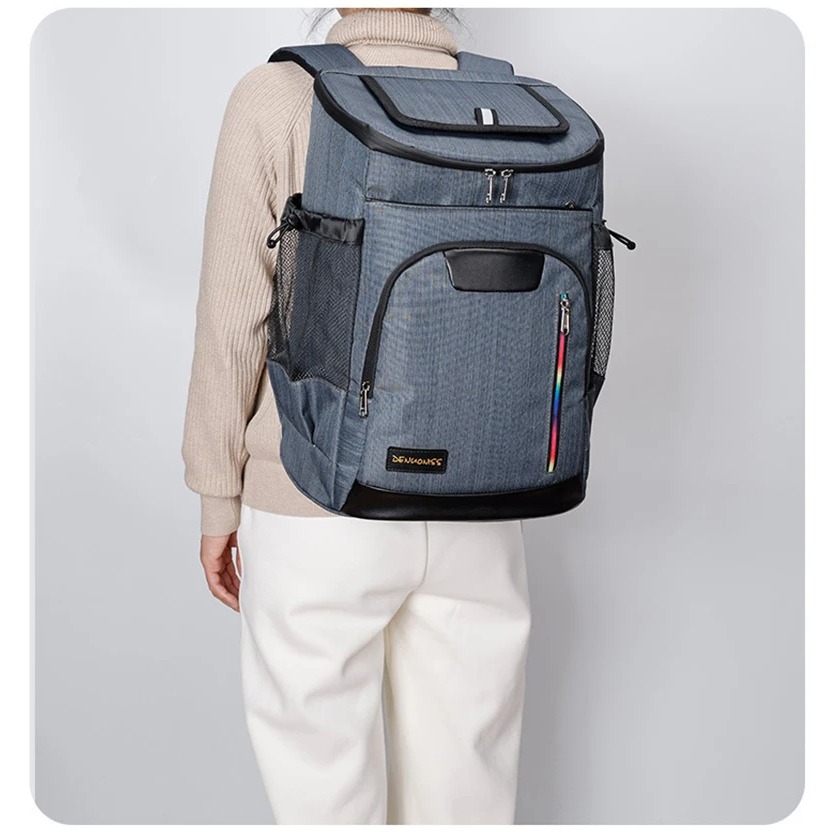 Meow💕35L大容量 加厚 防水 保溫 野餐保冷袋 保溫袋 雙肩保溫包 大容量 防水保冷袋 冰袋-細節圖11