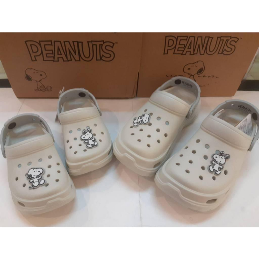 [kikishoes]PEANUTS布希鞋｜史努比 Snoopy 親子款立體造型飾釦厚底洞洞鞋 台灣製❤親子布希鞋-細節圖2