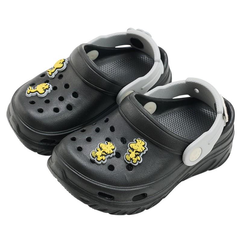 [kikishoes]PEANUTS布希鞋｜史努比 Snoopy 親子款立體造型飾釦厚底洞洞鞋 台灣製❤親子布希鞋-細節圖3