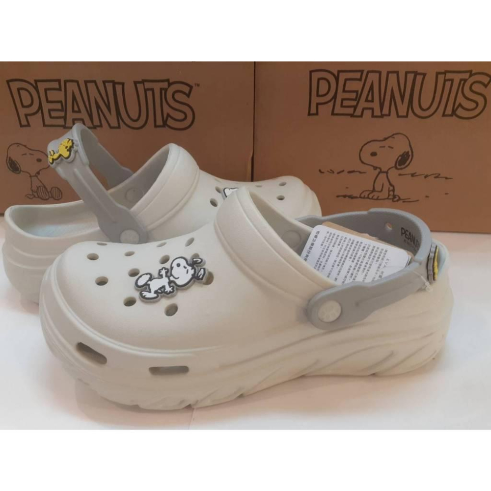 [kikishoes]PEANUTS布希鞋｜史努比 Snoopy 親子款立體造型飾釦厚底洞洞鞋 台灣製❤親子布希鞋-細節圖4