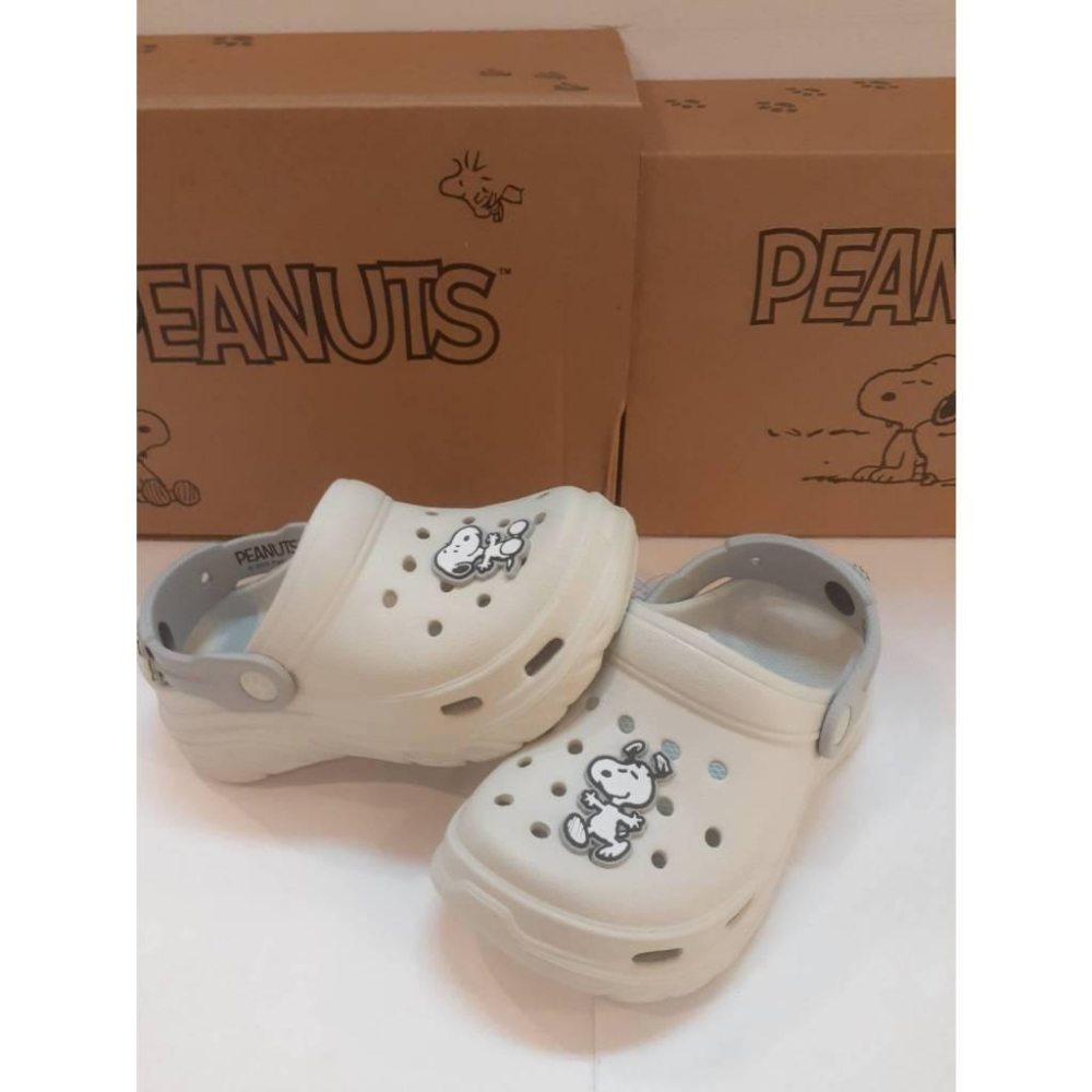 [kikishoes]PEANUTS布希鞋｜史努比 Snoopy 親子款立體造型飾釦厚底洞洞鞋 台灣製❤親子布希鞋-細節圖7
