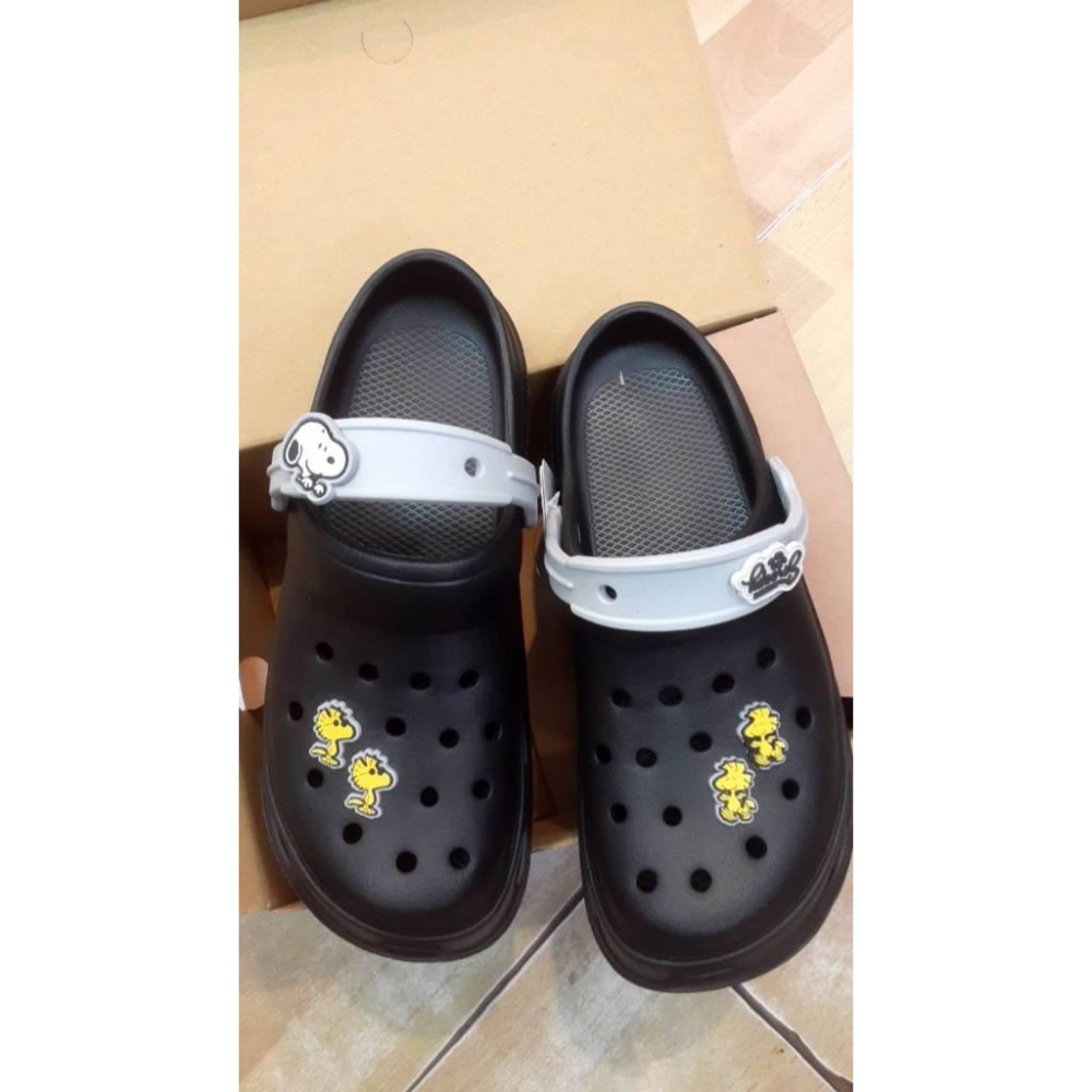 [kikishoes]PEANUTS布希鞋｜史努比 Snoopy 親子款立體造型飾釦厚底洞洞鞋 台灣製❤親子布希鞋-細節圖9