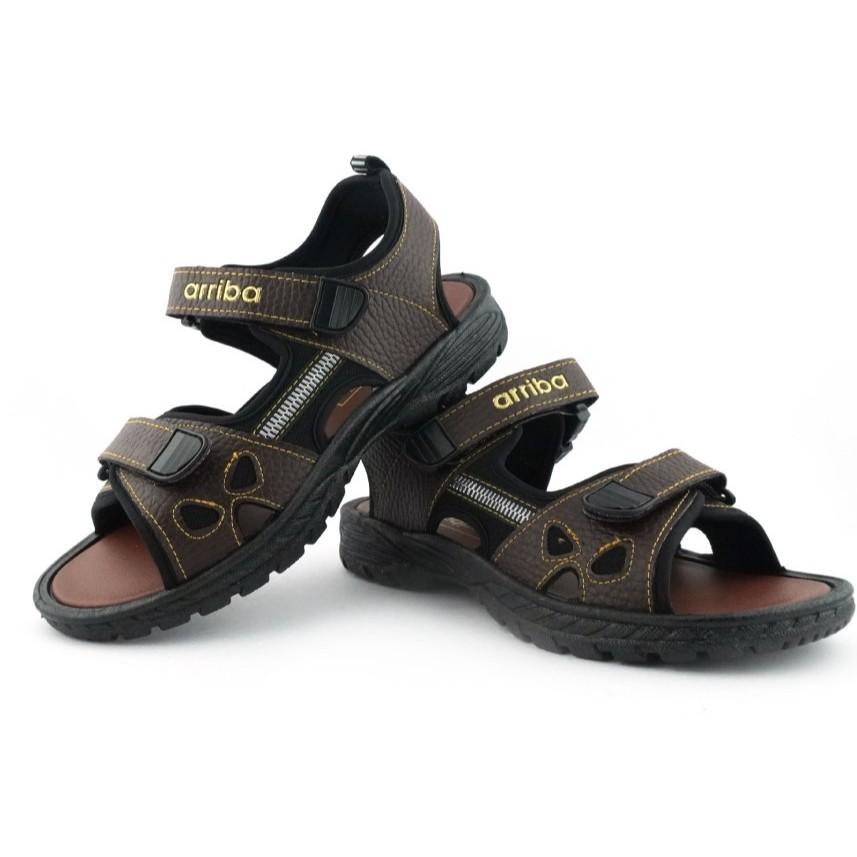 [kikishoes]ARRIBA艾樂跑男涼鞋鞋-易穿脫輕量涼拖鞋-咖啡-可以調腳背涼鞋-寬度可以調-台灣製涼鞋-細節圖2