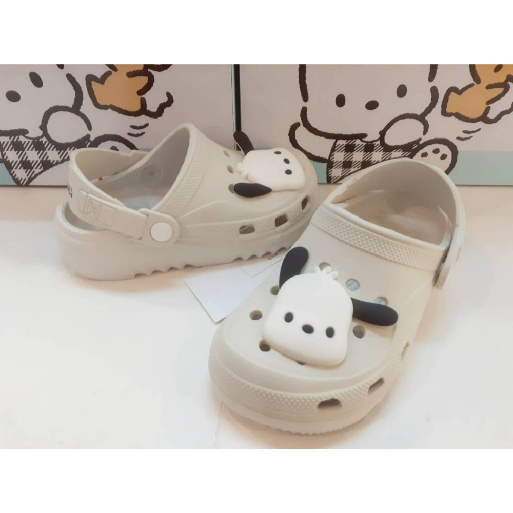 [kikishoes]POCHACCO 布鞋鞋 三麗鷗家族 兩穿 涼鞋拖鞋 親子布希鞋防水拖鞋親子鞋正版授權-細節圖7