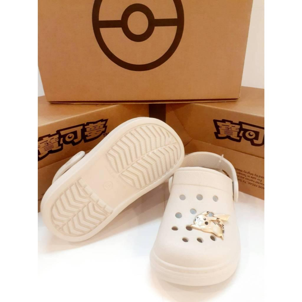 [kikishoes]POKEMON😍寶可夢布希鞋👀皮卡丘布希鞋😍寶可夢拖鞋台灣製正版授權👀奶茶色-細節圖6