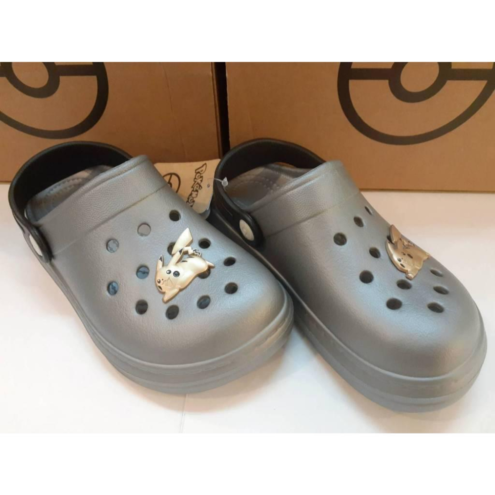 [kikishoes]POKEMON😍寶可夢布希鞋👀皮卡丘布希鞋😍寶可夢拖鞋台灣製正版授權👀奶茶色-細節圖9
