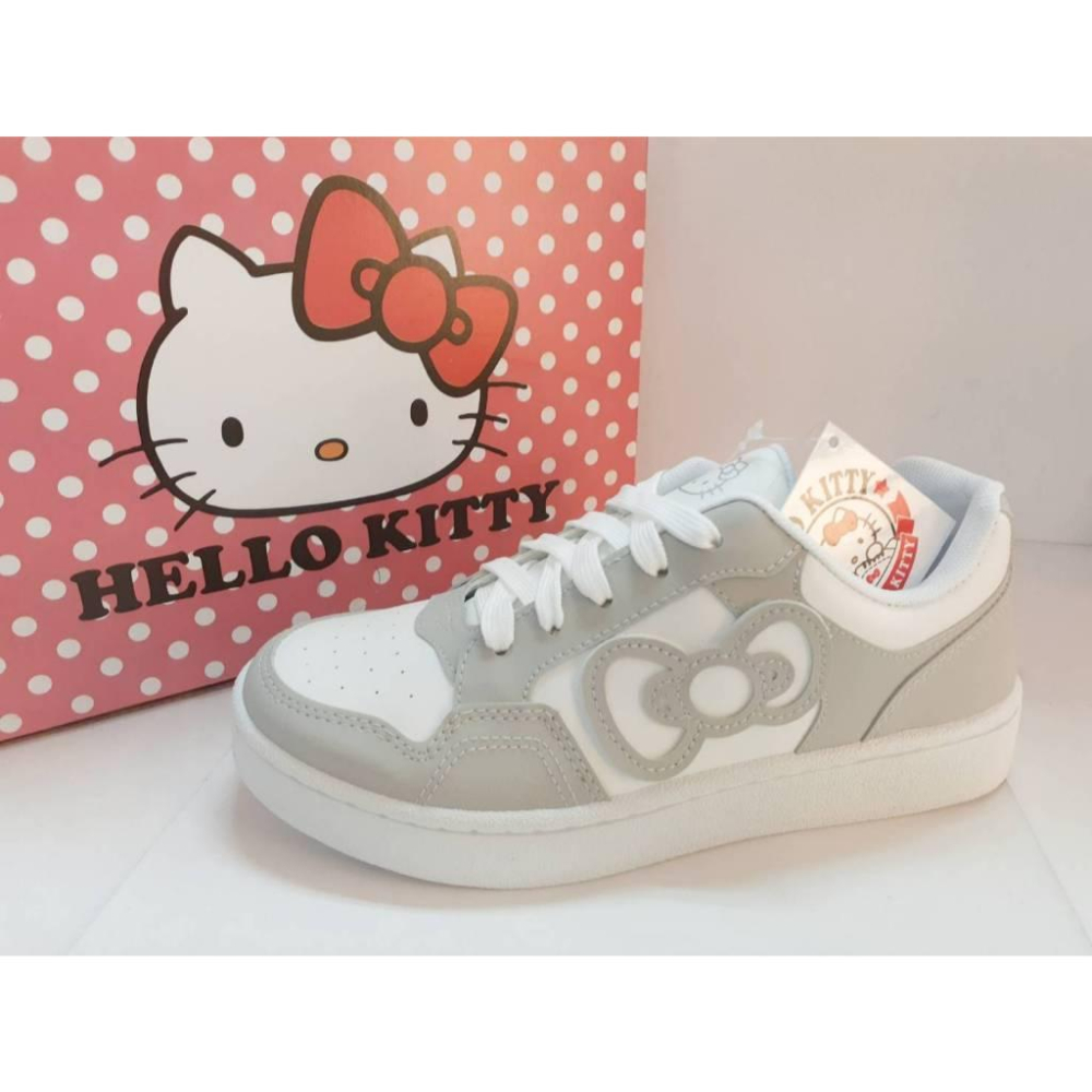 [kikishoes]HELLO KITTY小白鞋  百搭  休閒鞋 板鞋 穿搭 ins 爆款 台灣製白色黑色灰色-細節圖5