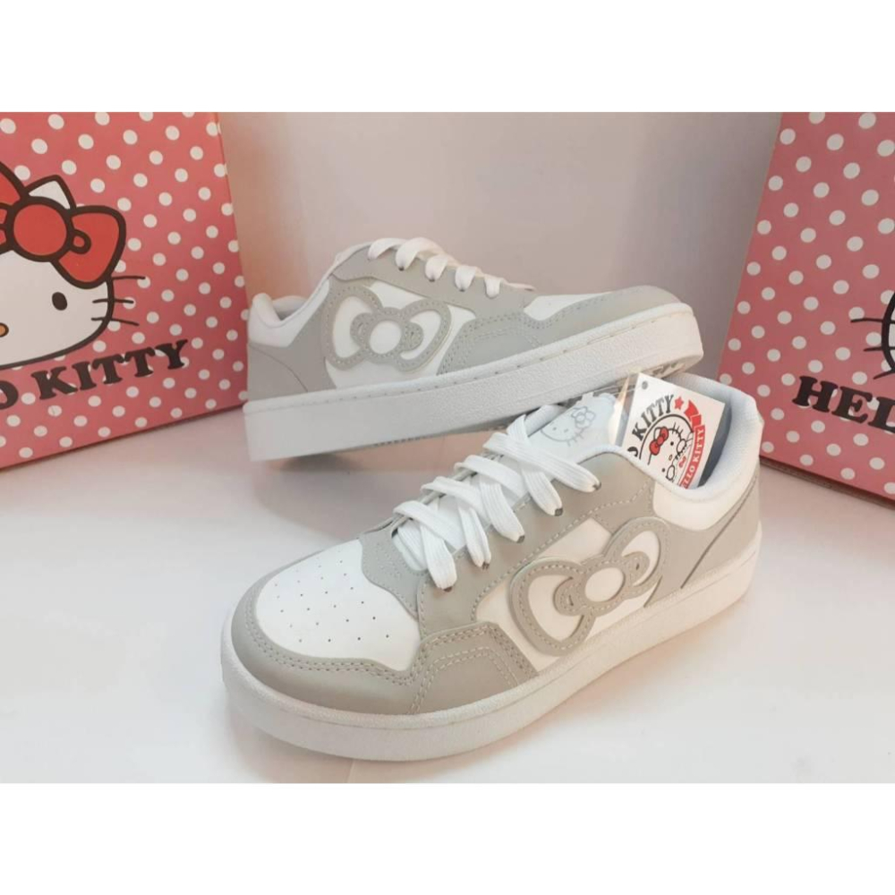 [kikishoes]HELLO KITTY小白鞋  百搭  休閒鞋 板鞋 穿搭 ins 爆款 台灣製白色黑色灰色-細節圖7
