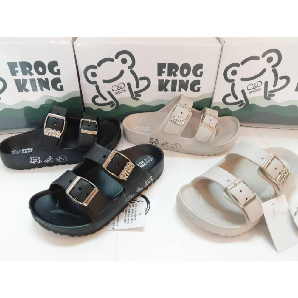 [kikishoes]童鞋可調腳背雙扣防滑防水拖鞋😍平底涼拖鞋👌超輕量拖鞋台灣出貨-細節圖3