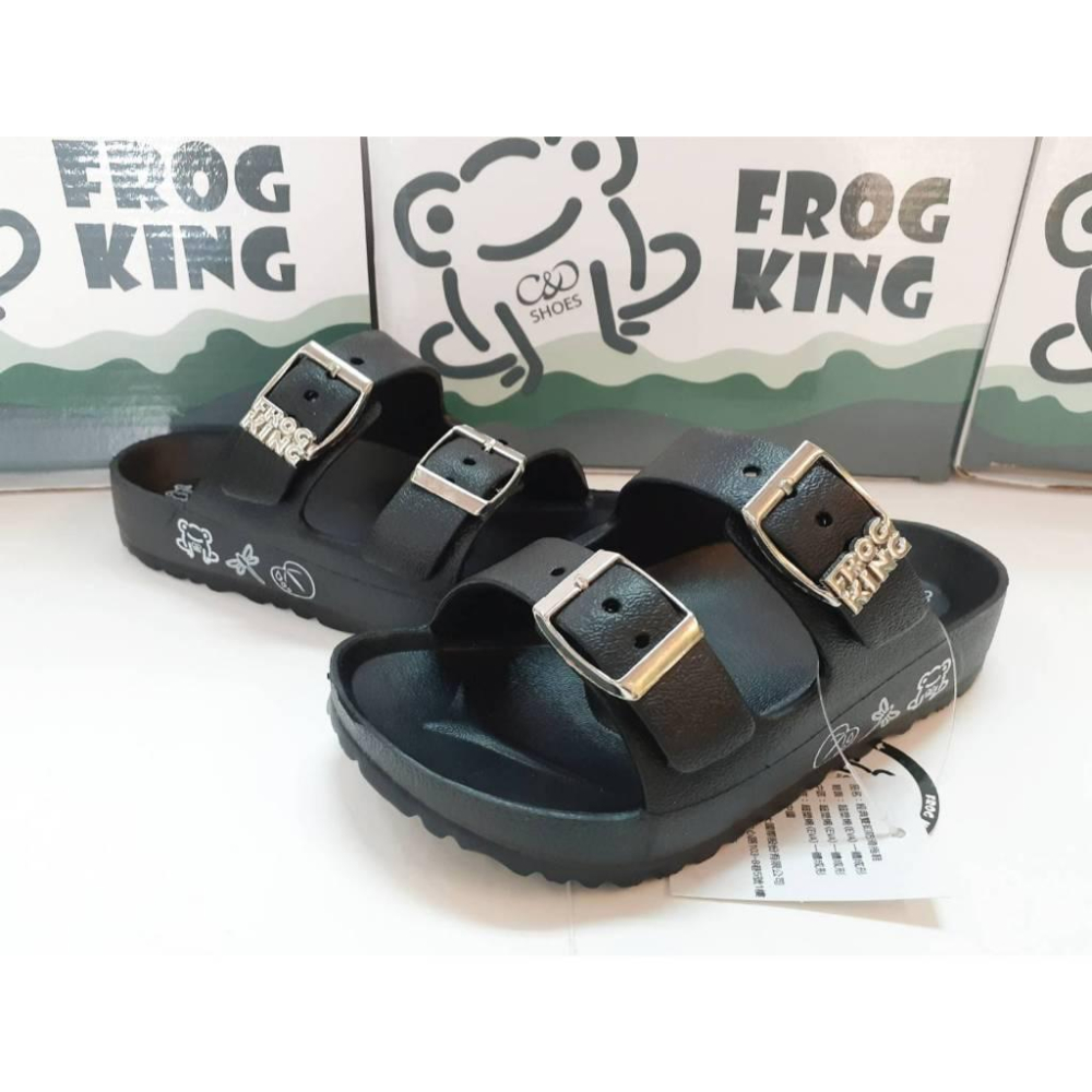 [kikishoes]童鞋可調腳背雙扣防滑防水拖鞋😍平底涼拖鞋👌超輕量拖鞋台灣出貨-細節圖7