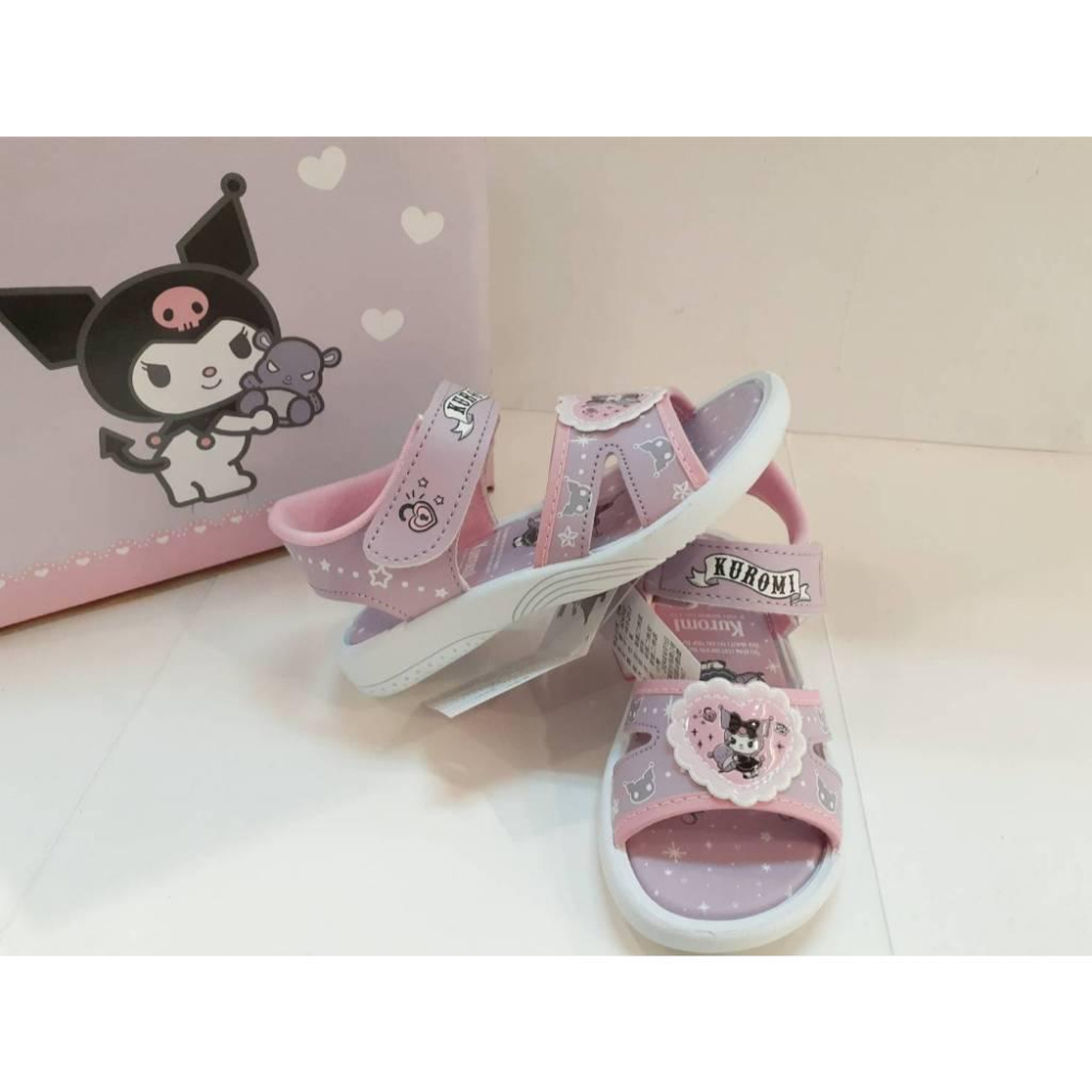 [kikishoes] Kuromi 三麗鷗系列酷洛米涼鞋🎉❤台灣製涼鞋🎶女童涼鞋❤正版授權台灣製-細節圖2