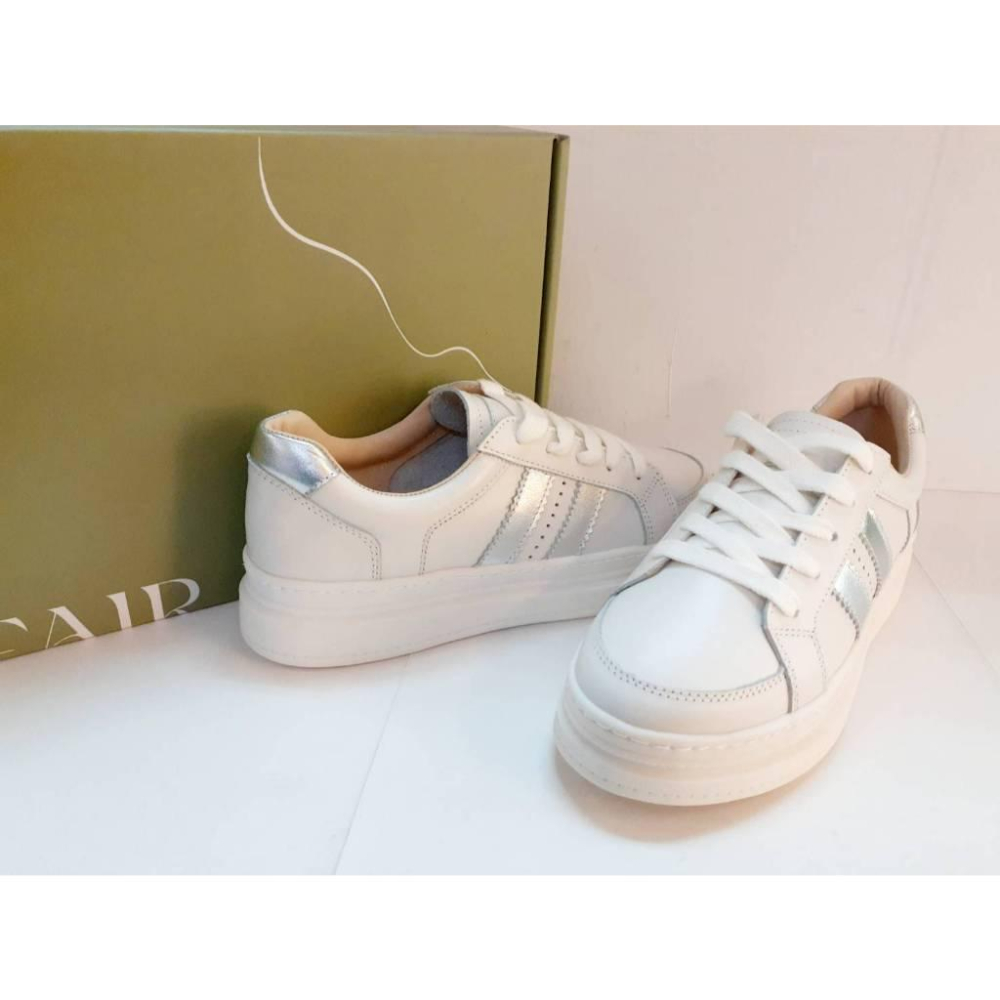 [kikishoes] 【FAIR LADY】🔥現貨 🔥軟實力 街頭復古真皮厚底休閒鞋 白帥帥 502910-細節圖6