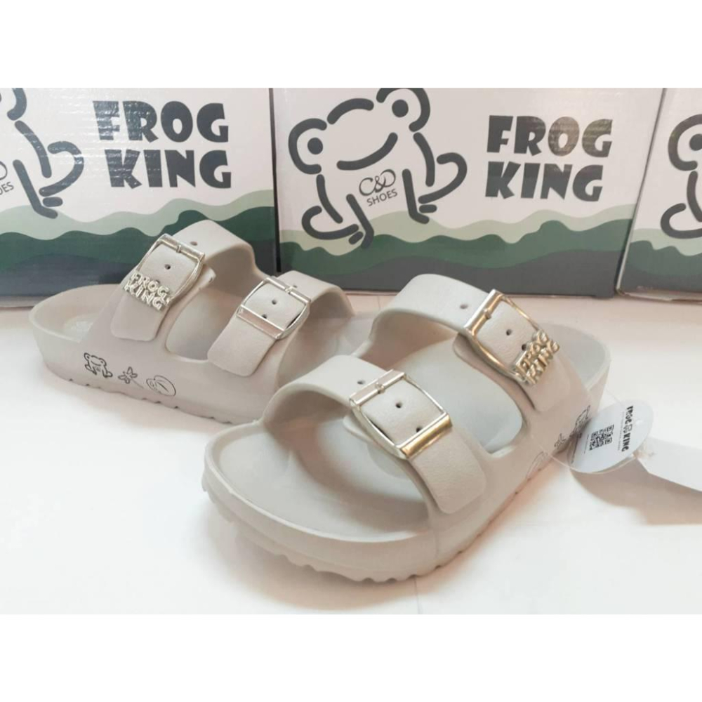 [kikishoes]童鞋可調腳背雙扣防滑防水拖鞋😍平底涼拖鞋👌超輕量拖鞋台灣出貨夏天玩水好幫手-細節圖3