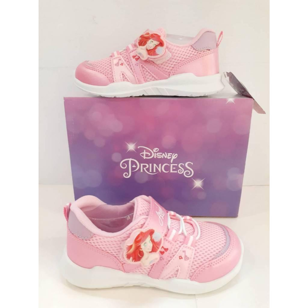 [kikishoes]免費領卷現金現折😍迪士尼童鞋😂公主😍小美人魚 質感立體飾片雙魔鬼氈運動鞋台灣製公主運動鞋-細節圖3