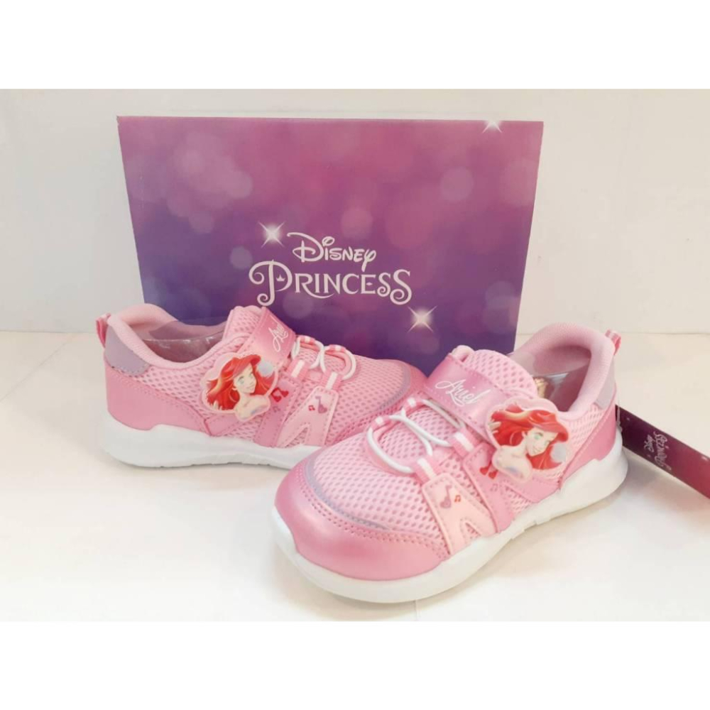[kikishoes]免費領卷現金現折😍迪士尼童鞋😂公主😍小美人魚 質感立體飾片雙魔鬼氈運動鞋台灣製公主運動鞋-細節圖5