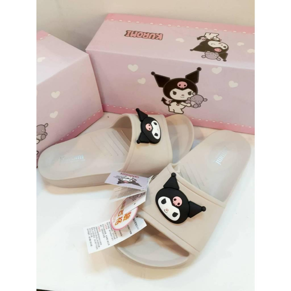 [kikishoes] Kuromi 酷洛米❤拖鞋卡通拖鞋拖鞋三麗鷗家族防水拖鞋親子鞋正版授權拖鞋😍台灣製💕足弓拖鞋-細節圖3