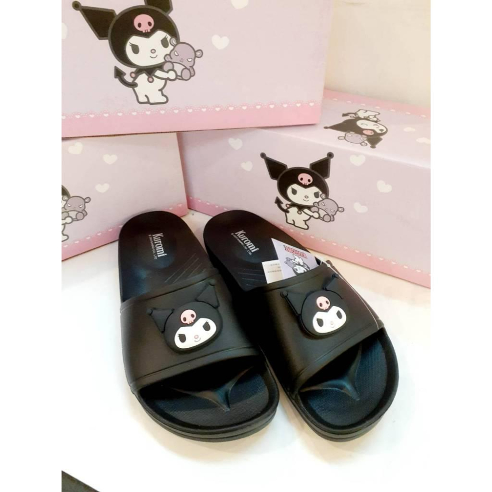 [kikishoes] Kuromi 酷洛米❤拖鞋卡通拖鞋拖鞋三麗鷗家族防水拖鞋親子鞋正版授權拖鞋😍台灣製💕足弓拖鞋-細節圖4