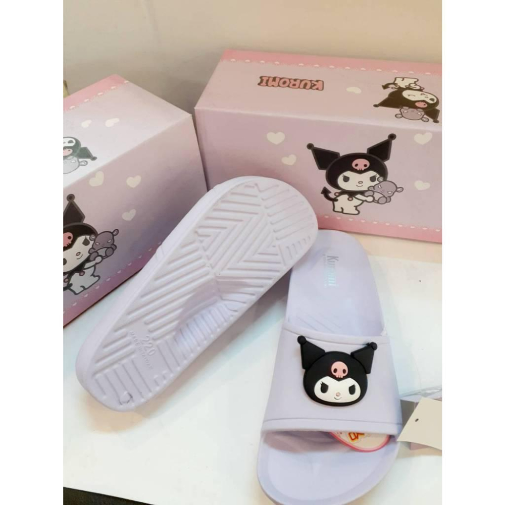 [kikishoes] Kuromi 酷洛米❤拖鞋卡通拖鞋拖鞋三麗鷗家族防水拖鞋親子鞋正版授權拖鞋😍台灣製💕足弓拖鞋-細節圖5